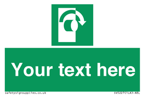 Custom Turn Clockwise Sign